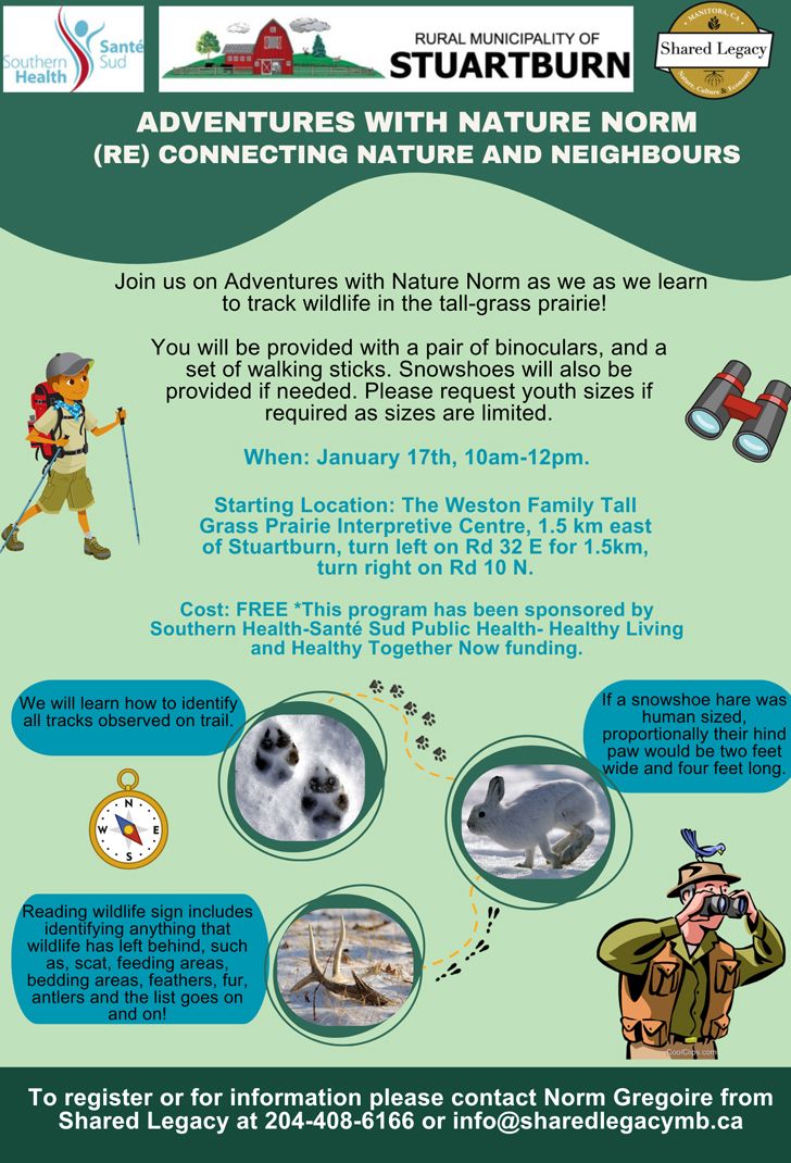 A poster with details of the event for tracking wildlife.